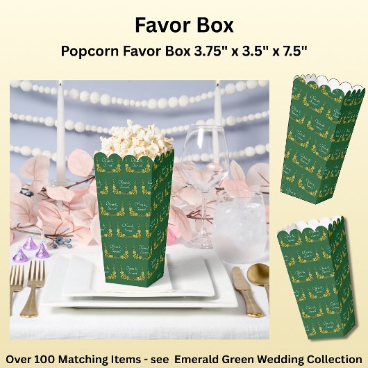Purple Mauve Emerald Green & Gold Wedding Suite Bedankdoosjes