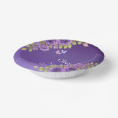 Purple Mauve Flowers & White Wedding Suite  7" Papieren Kommen (Gebogen)