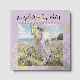 Purple Meadow Notes Foil Guestbook Gastenboek