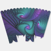 Purple meets Turquoise modern abstract Fractal Art Bedankdoosjes (Ongevouwen)