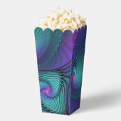 Purple meets Turquoise modern abstract Fractal Art Bedankdoosjes (Popped)