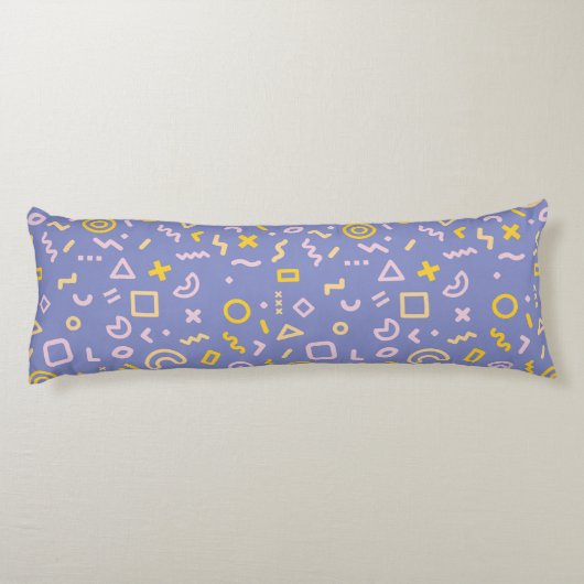 Purple Memphis Pattern Body Pillow Lichaamskussen (Achterkant)