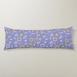 Purple Memphis Pattern Body Pillow Lichaamskussen