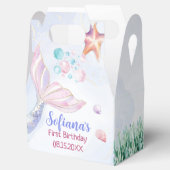 Purple Mermaid 1st Birthday Oneder the Sea Bedankdoosjes (Geopend)