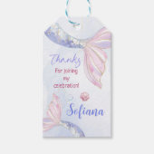 Purple Mermaid 1st Birthday Oneder the Sea Cadeaulabel (Voorkant)