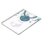 Purple Mermaid Beach Bling Glam Sparkle Custom Notitieboek (Linkerzijde)