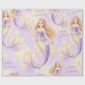Purple mermaid  cadeaupapier (Vlak)
