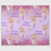 Purple mermaid  cadeaupapier (Vlak)