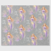 Purple mermaid  cadeaupapier (Vlak)