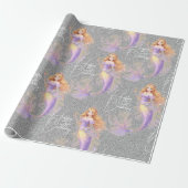 Purple mermaid  cadeaupapier (Uitgerold)