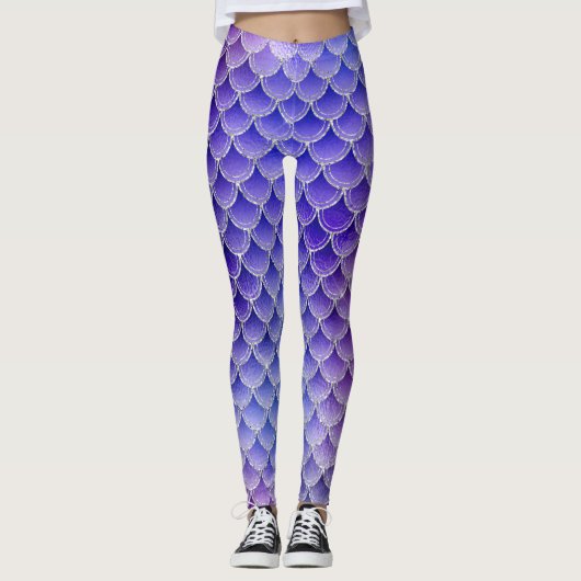 Purple mermaid glow leggings (Voorkant)