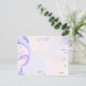 Purple Mermaid Nursery Note Card Kaart (Staand voorkant)