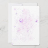 Purple Mermaid Princess Baby Shower Invitation Kaart (Achterkant)