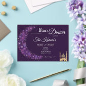 Purple Minimal Mosque Ramadan Iftar Party  Acryl Uitnodigingen (Insitu (Huwelijk))