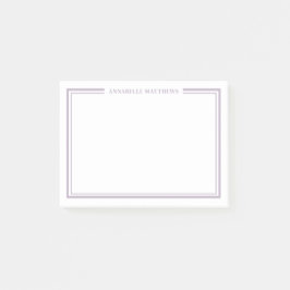 Purple Minimalist Monogram Post-it® Notes