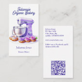 Purple Mixer Bread Bakery Pastry Chef  Visitekaartje (Voorkant / Achterkant)