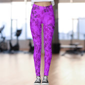 Purple Modern Abstract Sports Pattern Leggings