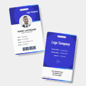 Purple Modern ID Identification Card Photo Badge (Voor- en achterkant)