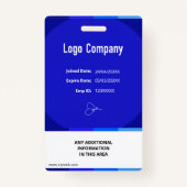 Purple Modern ID Identification Card Photo Badge (Achterkant)