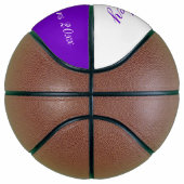 Purple monogram name, initial and team basketball basketbal (Rechts)