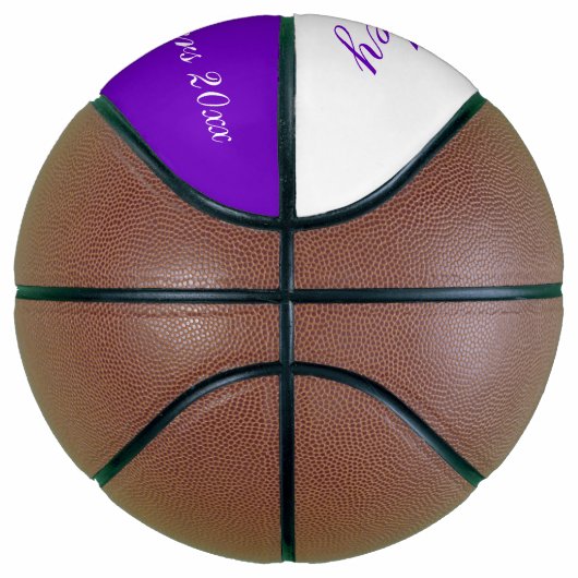 Purple monogram name, initial and team basketball basketbal (Rechts)