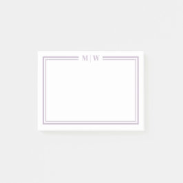 Purple Monogram Post-it® Notes