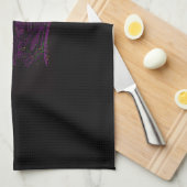 Purple Monster Character Art Kitchen Towel Theedoek (Quarter Fold)