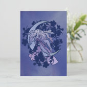 Purple Moon Goddess Wiccan Triple Moon Symbol Kaart (Staand voorkant)