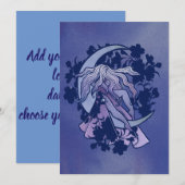 Purple Moon Goddess Wiccan Triple Moon Symbol Kaart (Voorkant / Achterkant)