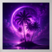 Purple Moon Island Dreamscape Poster (Voorkant)