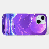 Purple Moon Over the Sea – Dreamy Night Sky iPhone Case-Mate iPhone Case (Achterkant (horizontaal))