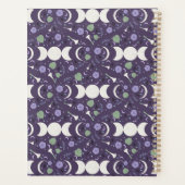 Purple Moon Phase Floral Pattern 2026 Planner (Achterkant)