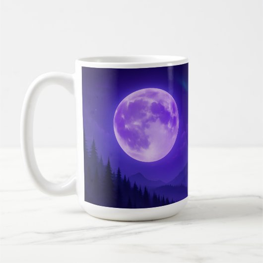 Purple Moon Serenity Mousepad – Midnight Mountain Koffiemok (Links)