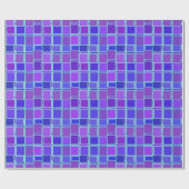 Purple Mosaic Squares Tile Pattern Cadeaupapier (Vlak)