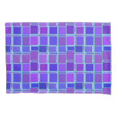 Purple Mosaic Squares Tile Pattern Kussensloop (Voorkant-Links)
