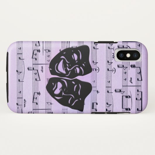 Purple Music and Theater Masks Case-Mate iPhone Case (Achterkant (horizontaal))