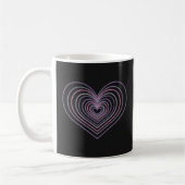 Purple Neon Heart Coffee Mug Koffiemok (Links)