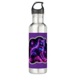 Purple Neon Siamese Cat With Blue Eyes & Starburst Waterfles