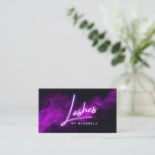 Purple Neon & Smoke Eyelash Extensions/Lashes Visitekaartje (Staand voorkant)