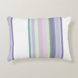 Purple, Neptune, sea green, and Lavender stripes Accent Kussen