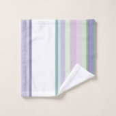 Purple, Neptune, sea green, and Lavender stripes Bad Handdoek (Wasdoekje)
