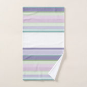 Purple, Neptune, sea green, and Lavender stripes Bad Handdoek (Handdoek)