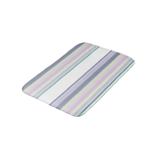 Purple, Neptune, sea green, and Lavender stripes Badmat (Gekanteld)