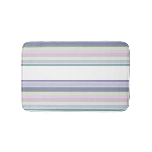 Purple, Neptune, sea green, and Lavender stripes Badmat (Voorkant)
