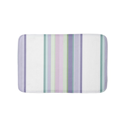 Purple, Neptune, sea green, and Lavender stripes Badmat (Voorkant)
