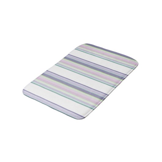 Purple, Neptune, sea green, and Lavender stripes Badmat (Gekanteld)