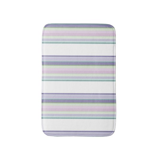 Purple, Neptune, sea green, and Lavender stripes Badmat (Voorkant Verticaal)