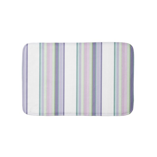 Purple, Neptune, sea green, and Lavender stripes Badmat (Voorkant)