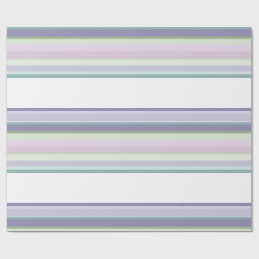 Purple, Neptune, sea green, and Lavender stripes Cadeaupapier (Vlak)