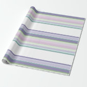 Purple, Neptune, sea green, and Lavender stripes Cadeaupapier (Uitgerold)